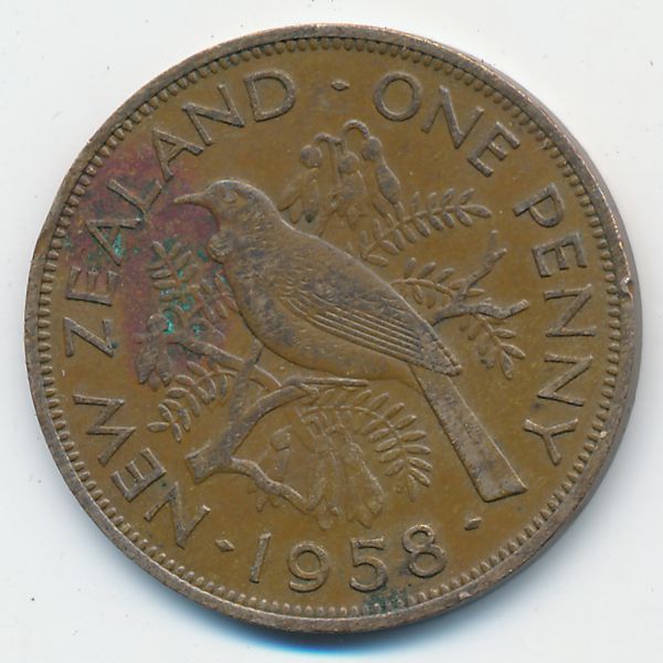 Новая Зеландия, 1 пенни (1958 г.)