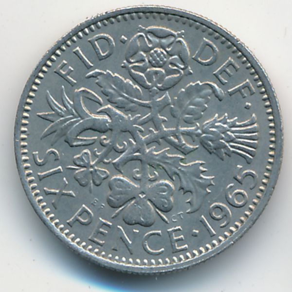 Великобритания, 6 пенсов (1965 г.)