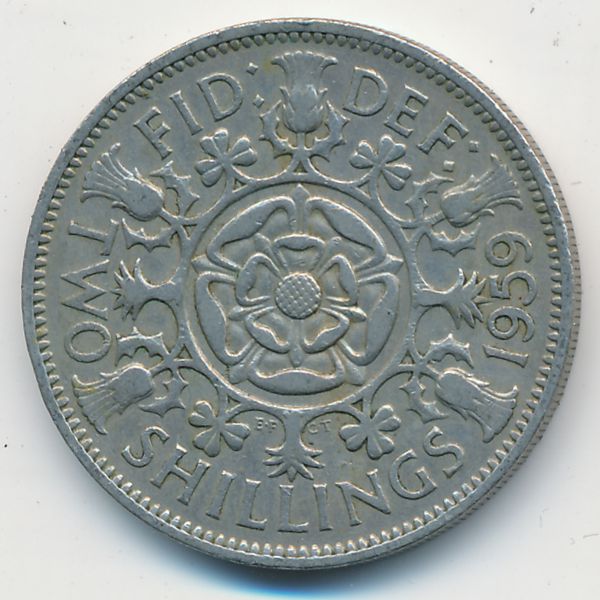Великобритания, 2 шиллинга (1959 г.)