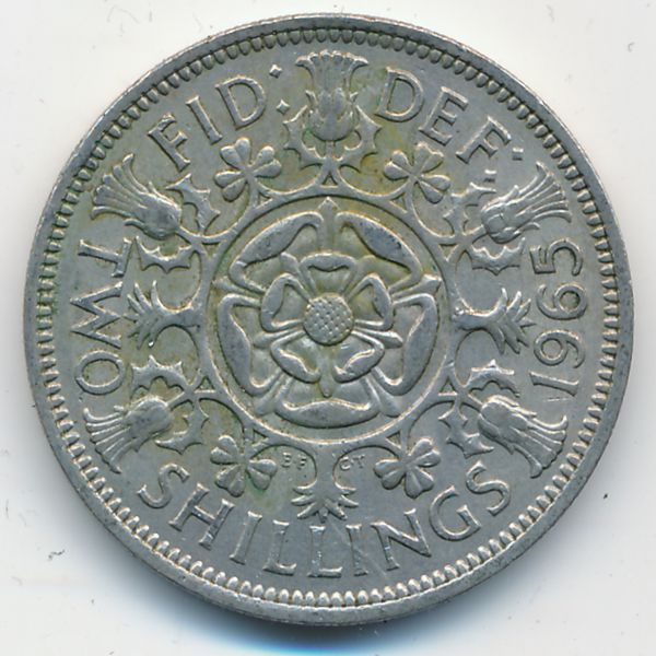 Великобритания, 2 шиллинга (1965 г.)