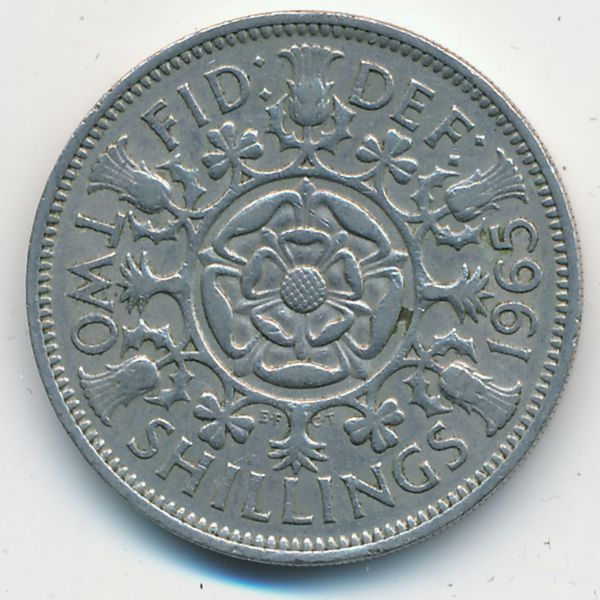 Великобритания, 2 шиллинга (1965 г.)
