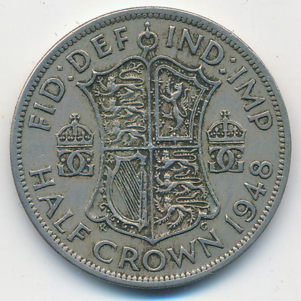 Великобритания, 1/2 кроны (1948 г.)