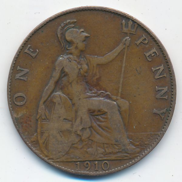 Великобритания, 1 пенни (1910 г.)