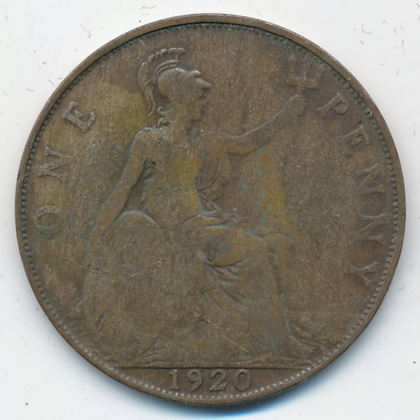 Великобритания, 1 пенни (1920 г.)