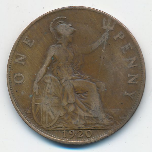 Великобритания, 1 пенни (1920 г.)