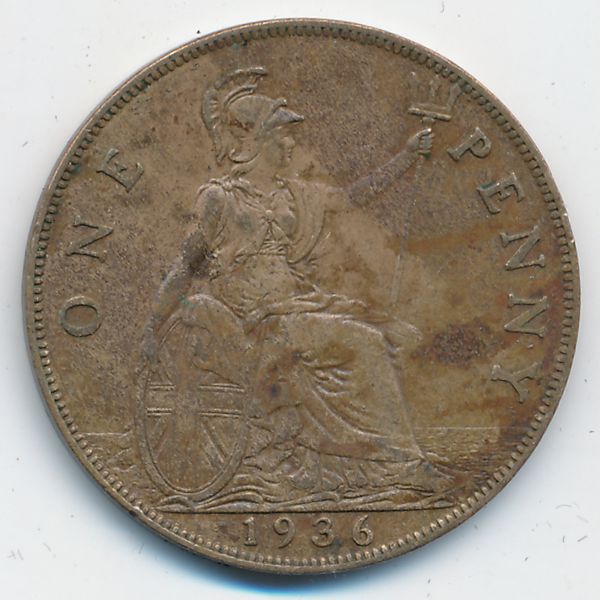Великобритания, 1 пенни (1936 г.)