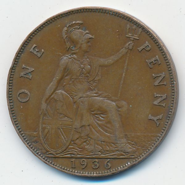 Великобритания, 1 пенни (1936 г.)