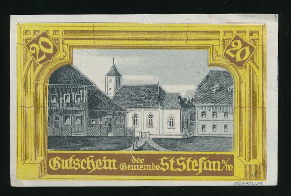 Нотгельды Австрии, 20 геллеров (1921 г.)