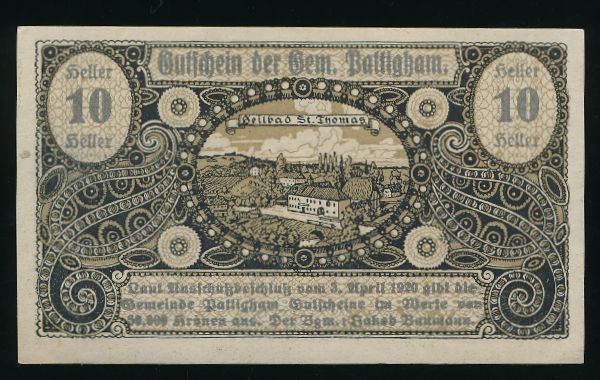 Нотгельды Австрии, 10 геллеров (1920 г.)