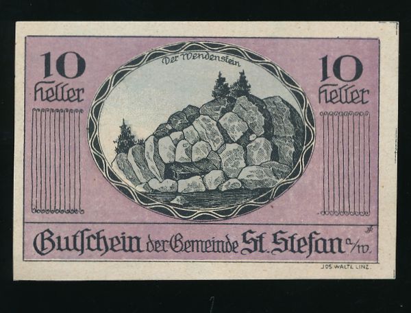 Нотгельды Австрии, 10 геллеров (1920 г.)
