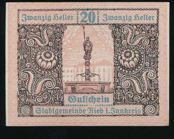 Нотгельды Австрии, 20 геллеров (1920 г.)