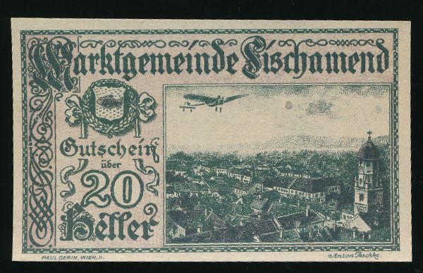 Нотгельды Австрии, 20 геллеров (1920 г.)