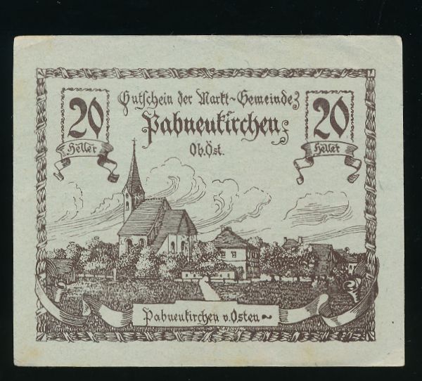 Нотгельды Австрии, 20 геллеров (1920 г.)