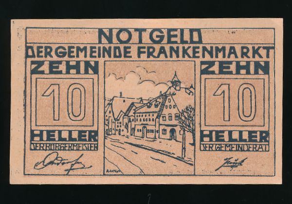Нотгельды Австрии, 10 геллеров (1920 г.)