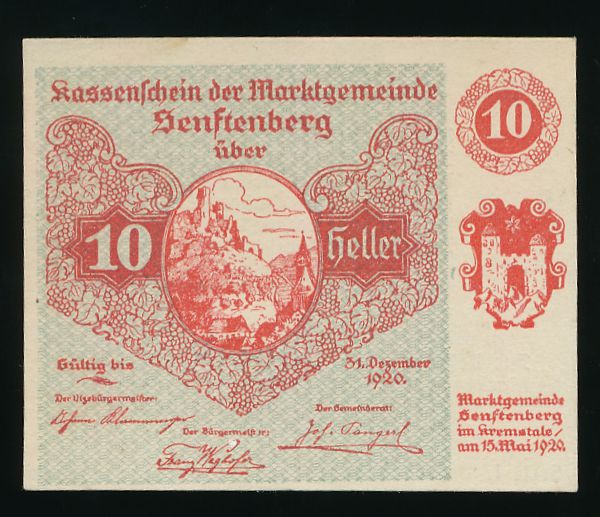 Нотгельды Австрии, 10 геллеров (1920 г.)