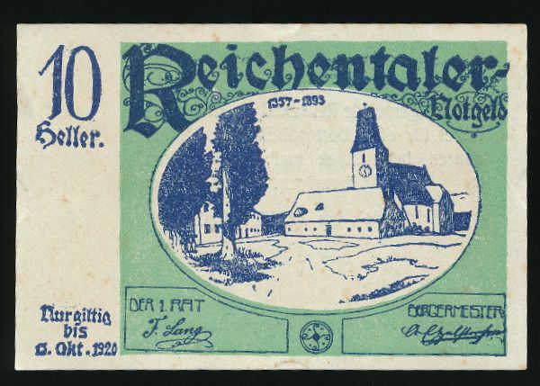 Нотгельды Австрии, 10 геллеров (1920 г.)
