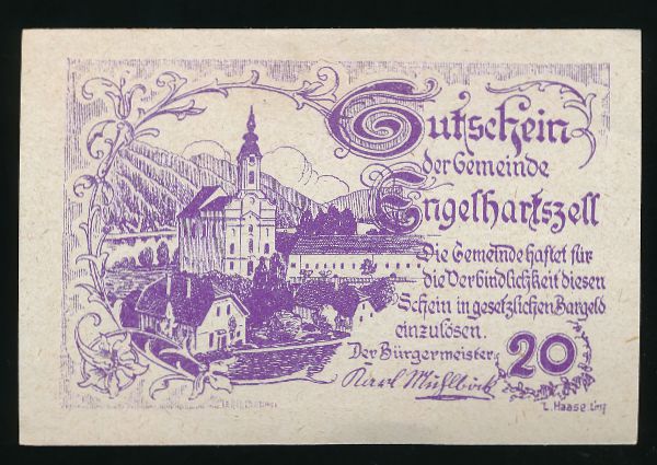 Нотгельды Австрии, 20 геллеров (1920 г.)