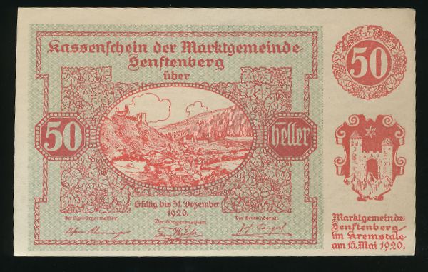 Нотгельды Австрии, 50 геллеров (1920 г.)