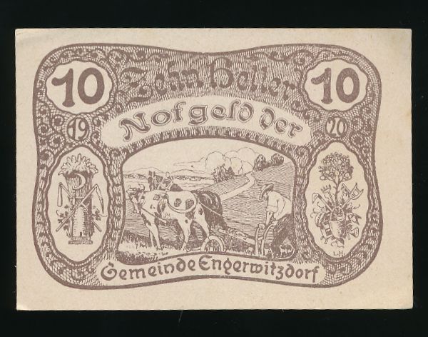 Нотгельды Австрии, 10 геллеров (1920 г.)