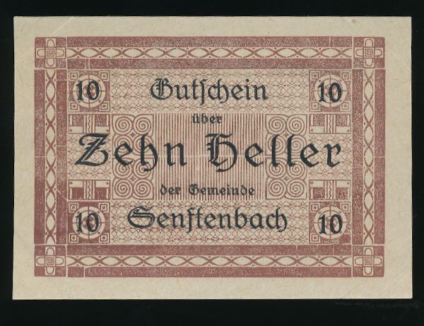 Нотгельды Австрии, 10 геллеров (1920 г.)