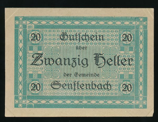 Нотгельды Австрии, 20 геллеров (1920 г.)