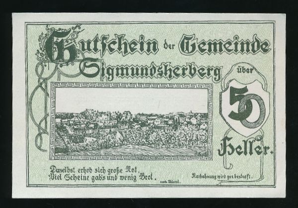 Нотгельды Австрии, 50 геллеров (1920 г.)