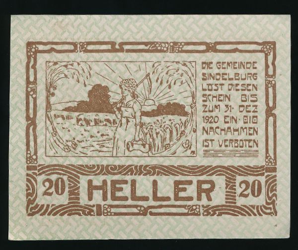 Нотгельды Австрии, 20 геллеров (1920 г.)