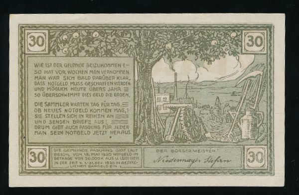 Нотгельды Австрии, 30 геллеров (1920 г.)