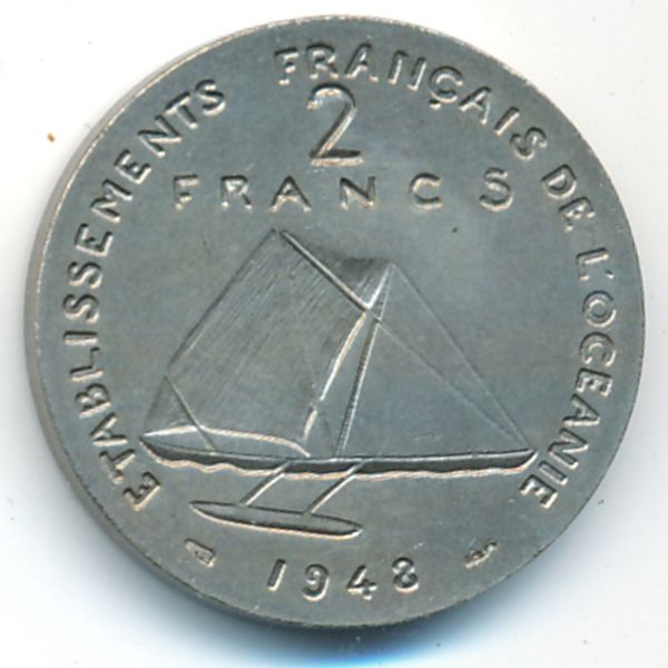Французская Океания, 2 франка (1948 г.)