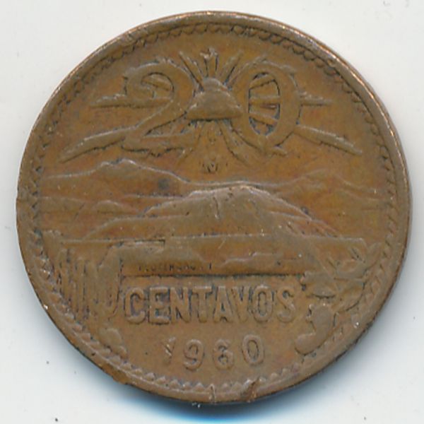 Мексика, 20 сентаво (1960 г.)