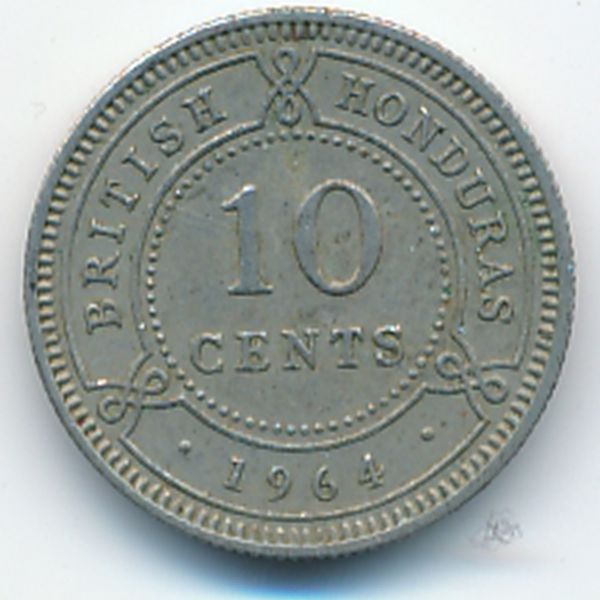 Британский Гондурас, 10 центов (1964 г.)