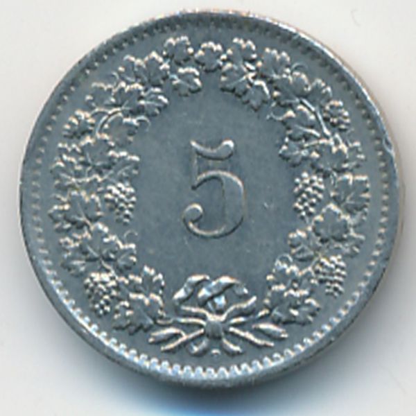 Швейцария, 5 раппенов (1963 г.)