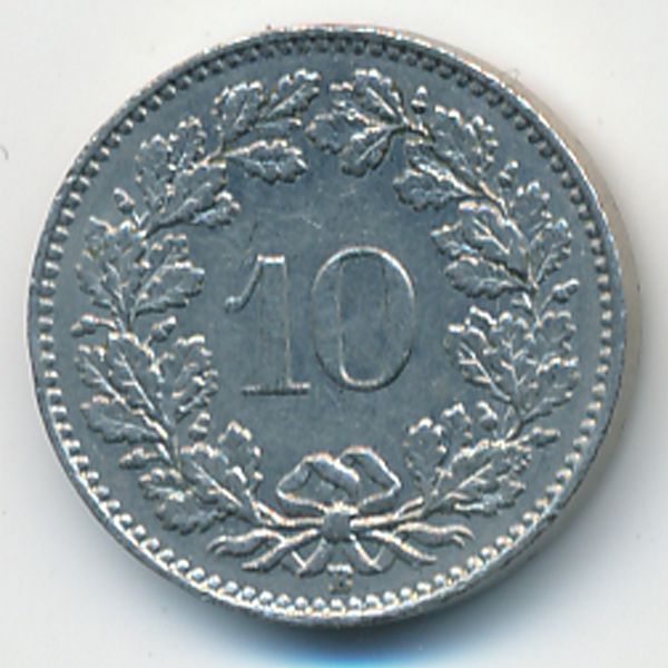 Швейцария, 10 раппенов (1957 г.)