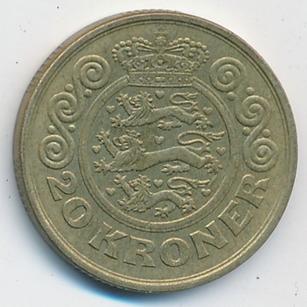 Дания, 20 крон (1991 г.)