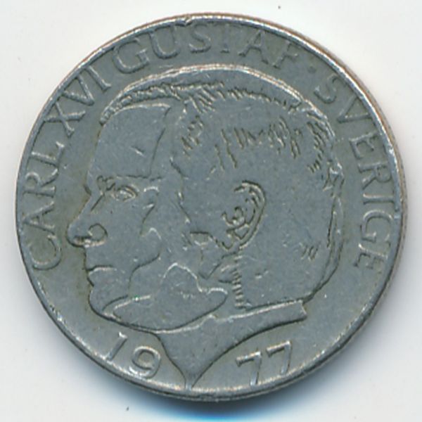 Швеция, 1 крона (1977 г.)