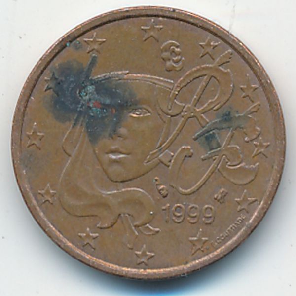 Франция, 5 евроцентов (1999 г.)