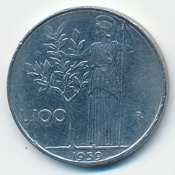 Италия, 100 лир (1959 г.)