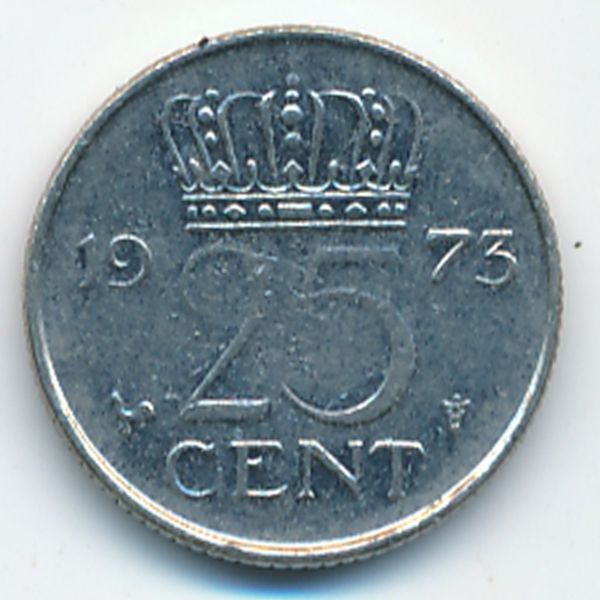 Нидерланды, 25 центов (1973 г.)