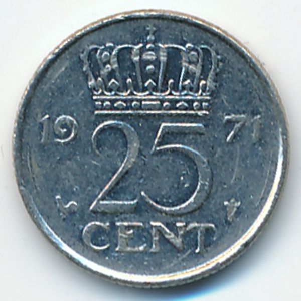 Нидерланды, 25 центов (1971 г.)
