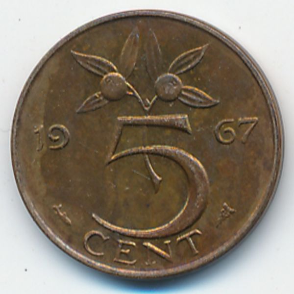 Нидерланды, 5 центов (1967 г.)