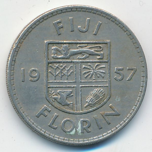 Фиджи, 1 флорин (1957 г.)