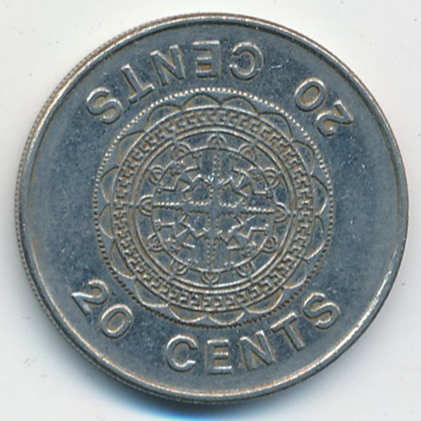 Соломоновы острова, 20 центов (1993 г.)