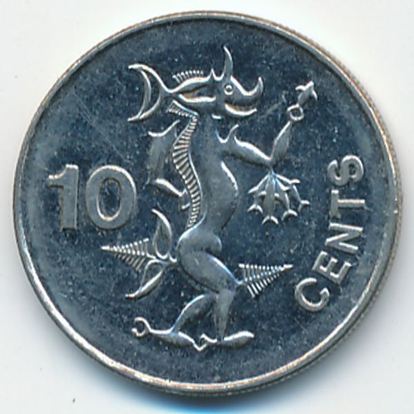 Соломоновы острова, 10 центов (1996 г.)