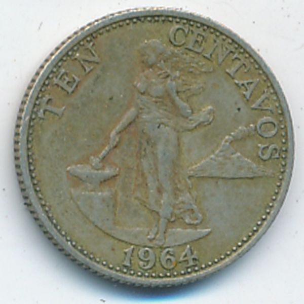 Филиппины, 10 сентаво (1964 г.)