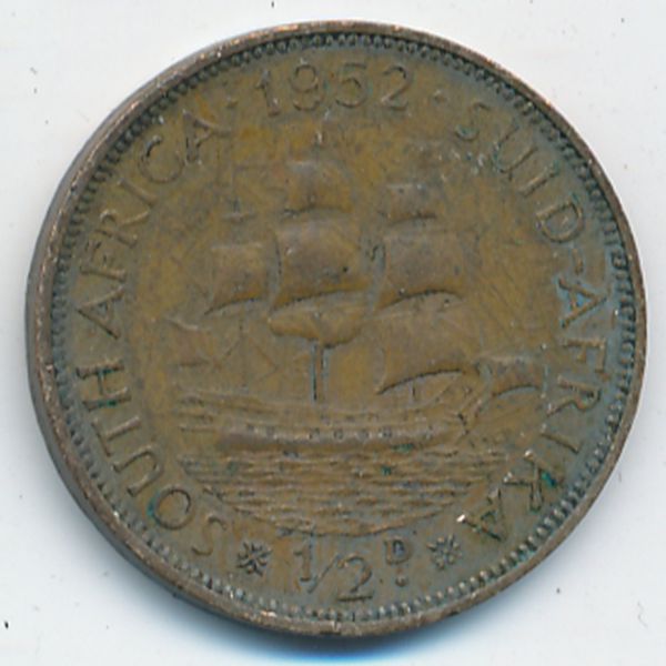 ЮАР, 1/2 пенни (1952 г.)