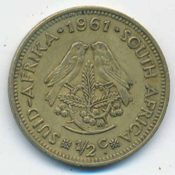 ЮАР, 1/2 цента (1961 г.)