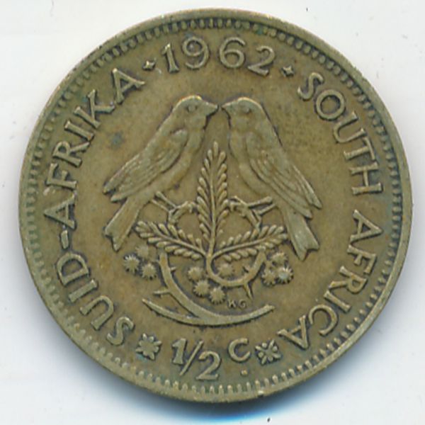 ЮАР, 1/2 цента (1962 г.)