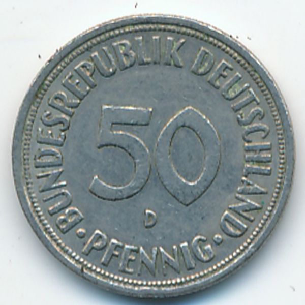 ФРГ, 50 пфеннигов (1969 г.)