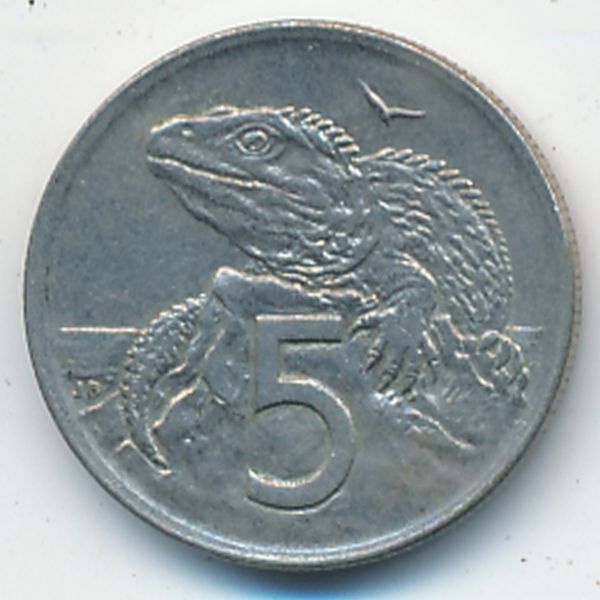 Новая Зеландия, 5 центов (1972 г.)