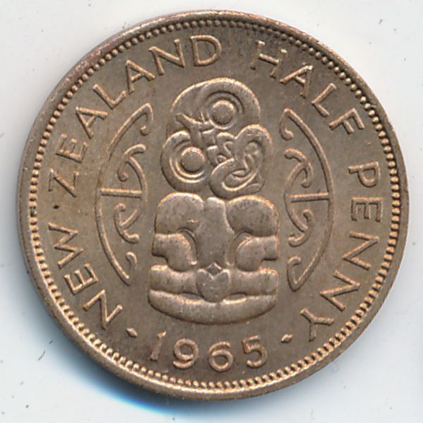 Новая Зеландия, 1/2 пенни (1965 г.)